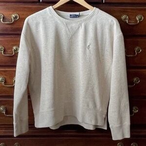 Polo Ralph Lauren Vintage Women's Crewneck Sweatshirt - L - Oatmeal